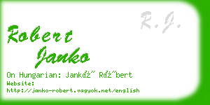 robert janko business card